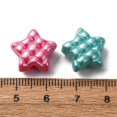 Pearlized Opaque Acrylic Beads OACR-G052-07-1