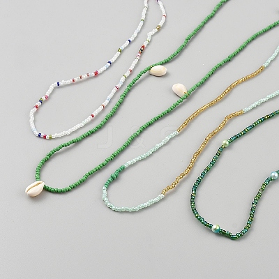 Plastic Waist Belts Seed Bead Chain AJEW-WH20059-39B-1