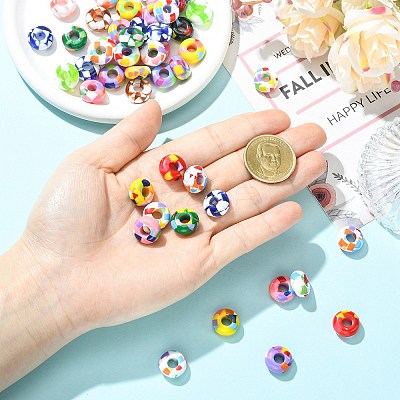 Acrylic European Beads MACR-CJZ0001-02-1