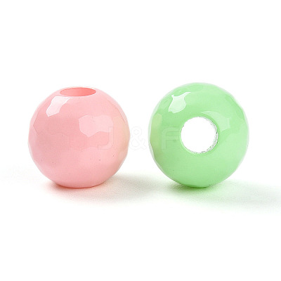 Opaque Acrylic European Beads X-OACR-I015-62-1