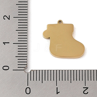 Christmas Theme Ion Plating(IP) 304 Stainless Steel Enamel Charms STAS-Z083-06G-07-1