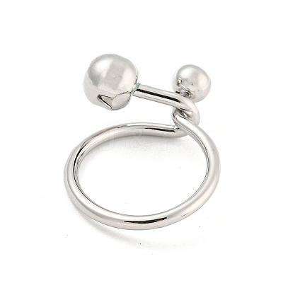 Round Brass Finger Rings RJEW-G309-45P-1