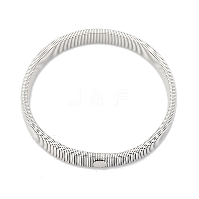 Iron Stretch Bracelets for Men Women BJEW-G741-01P-1