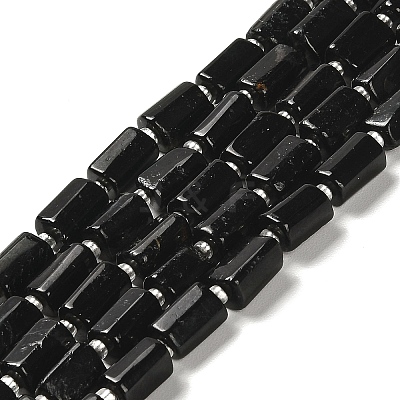Natural Black Tourmaline Beads Strands G-N327-06-14B-1