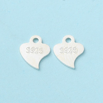 925 Sterling Silver Heart Chain Extender Connectors STER-P053-02S-1