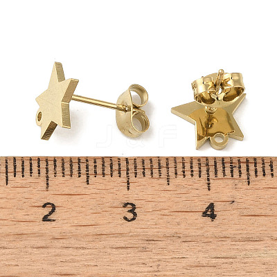Ion Plating(IP) 304 Stainless Steel Stud Earring Findings STAS-I206-70G-1