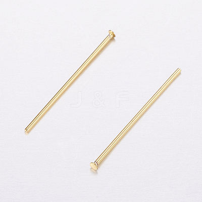 Brass Flat Head Pins KK-E725-02G-1