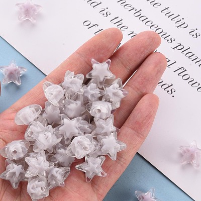 Transparent Acrylic Beads TACR-S152-11A-06-1