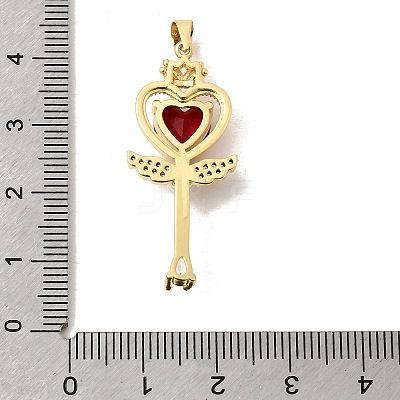 Brass Micro Pave Cubic Zirconia Pendants KK-A296-28G-1