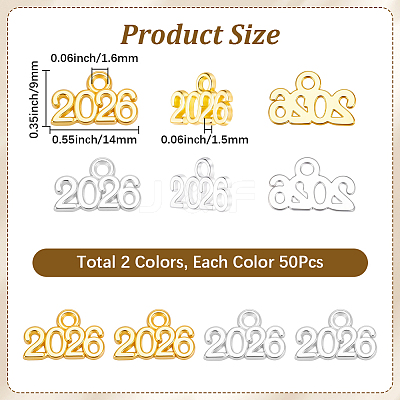 100Pcs 2 Colors Zinc Alloy Pendants FIND-SP0005-26-1