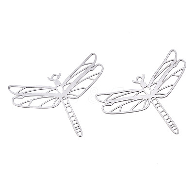 Tarnish Resistant 201 Stainless Steel Filigree Pendants STAS-S118-008P-1