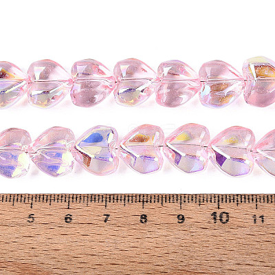 Electroplate Transparent Glass Beads Strands EGLA-N056-01A-08-1