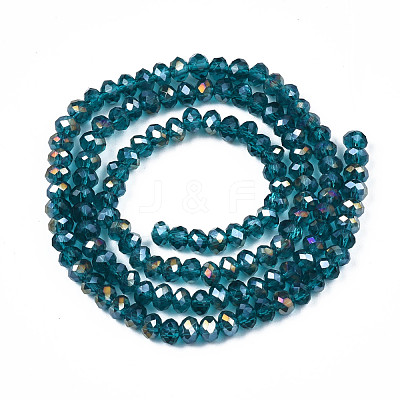 Electroplate Glass Beads Strands EGLA-A034-T4mm-B25-1