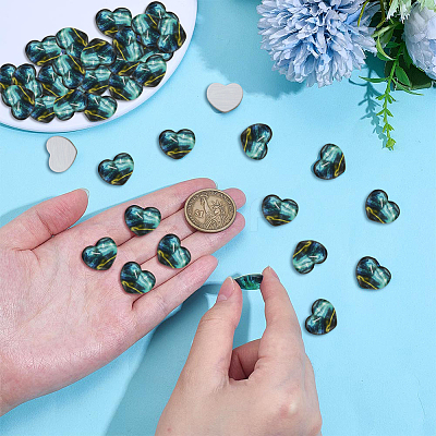 40Pcs Lampwork Cabochons LAMP-PH0001-43A-1