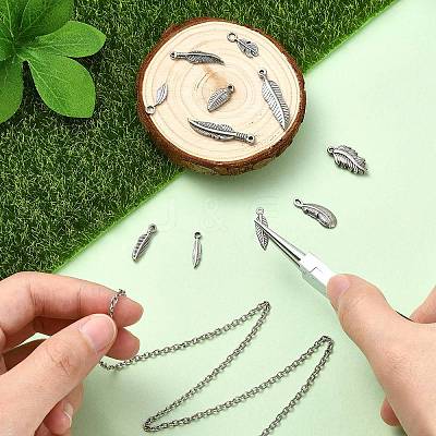 11Pcs 11 Styles 304 Stainless Steel Pendants STAS-CJ0003-40-1
