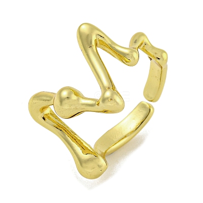 Brass Cuff Rings for Women RJEW-E294-05G-03-1