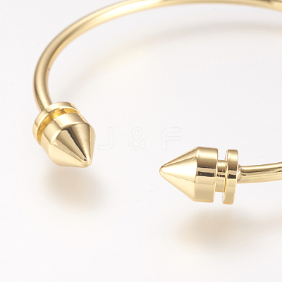 Brass Cuff Bangle X-BJEW-P168-B34-1