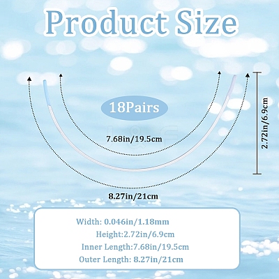 201 Stainless Steel Bra Underwire FIND-WH0421-34A-1