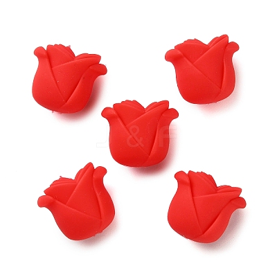 Rose Shape Silicone Beads SIL-S011-02D-1
