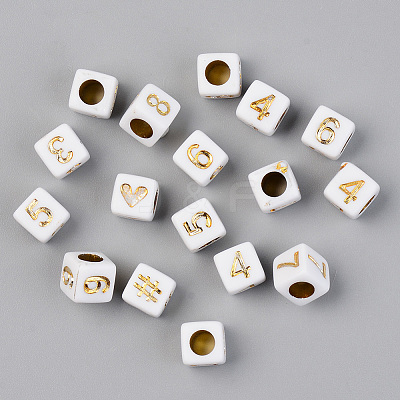 PVD Vacuum Plating Acrylic Beads LS-PACR-T010-004G-1