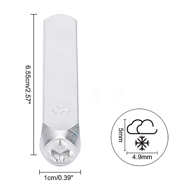 Iron Metal Stamps AJEW-BC0001-60-005-1