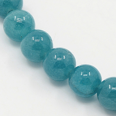 Natural White Jade Beads Strands G-G051-R1-8mm-1