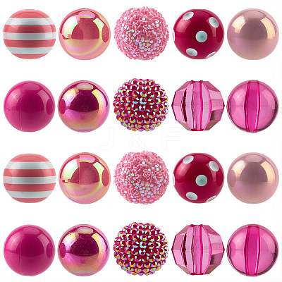 20Pcs 10 Styles Acrylic & Resin Beads Sets DIY-PA0001-02E-1