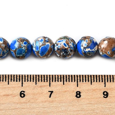 Dyed Natural Magnesite Beads Strands G-L617-D01-8mm-02-1