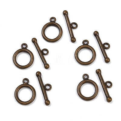 Brass Toggle Clasps KK-P141-01AB-1