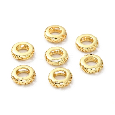 Rack Plating Brass European Beads KK-A182-02G-1