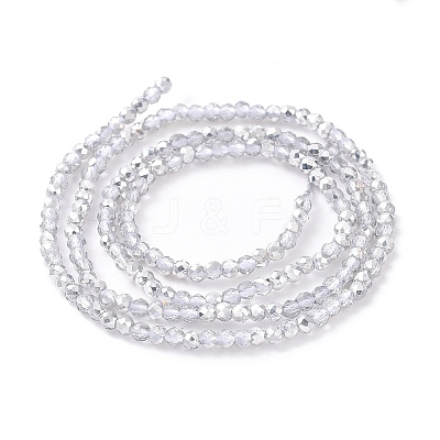 Transparent Electroplate Glass Beads Strands GLAA-H021-01A-HP06-1