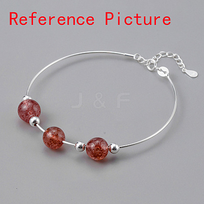 925 Sterling Silver Bangles BJEW-G681-01B-G-1