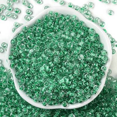 Transparent Inside Colours Glass Seed Beads SEED-A032-04G-1