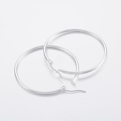 304 Stainless Steel Big Hoop Earrings EJEW-H327-01F-1