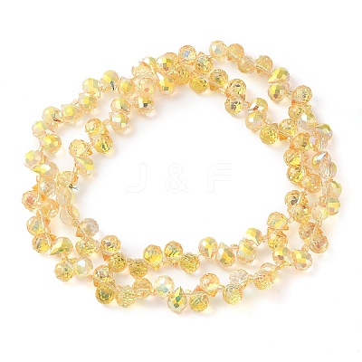 Electroplate Glass Beads Strands EGLA-D030-17J-1