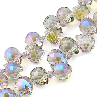 Electroplate Glass Beads Strands EGLA-D030-17Q-1