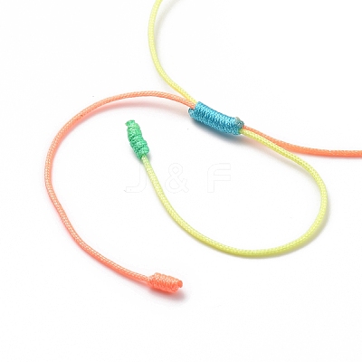 (Jewelry Parties Factory Sale)Adjustable Nylon Thread Braided Beads Bracelets BJEW-JB05331-02-1