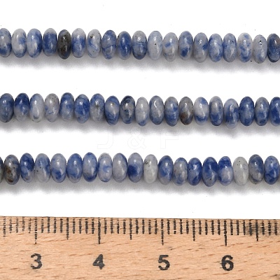 Natural Blue Spot Jasper Beads Strands G-Z110-B14-2x4mm-1