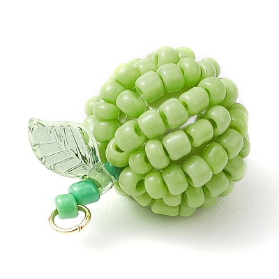 Seed Beads Beaded Pendants PALLOY-TA00159-05-1