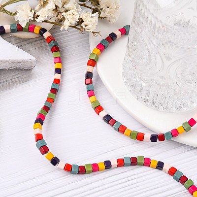 Synthetic Turquoise Beads Strands TURQ-G108-4x4mm-12-1