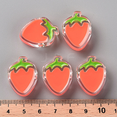 Transparent Enamel Acrylic Beads X1-TACR-S155-003A-1