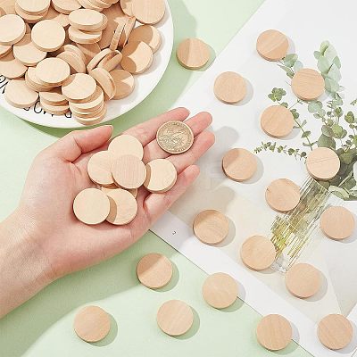 Beech Wooden Round Pieces WOOD-OC0002-37-1