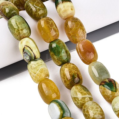 Natural Dragon Veins Agate Beads Strands G-Q606-42C-1