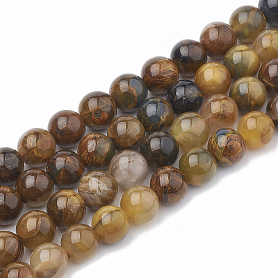 Natural Pietersite Beads Strands G-S333-8mm-010-1