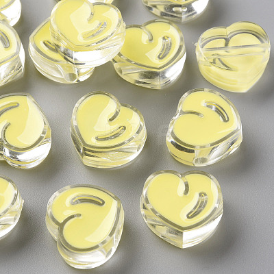 Transparent Enamel Acrylic Beads TACR-S155-004B-1