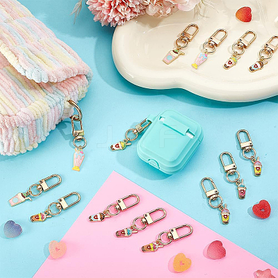 14Pcs 7 Styles Drink Alloy Enamel Pendant Decorations KEYC-PH01568-1