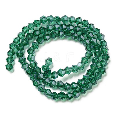 Transparent Electroplate Glass Beads Strands EGLA-A039-T4mm-A10-1