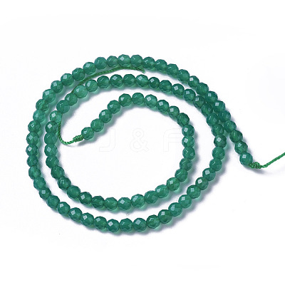 Natural Dyed & Heated Green Onyx Agate Beads Strands G-F596-12B-4mm-1
