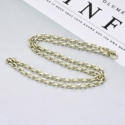 Brass Cable Chains Necklace Making MAK-N034-004B-14KC-1