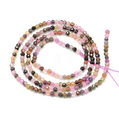 Natural Multicolor Tourmaline Beads Strands G-S152-02-2mm-1